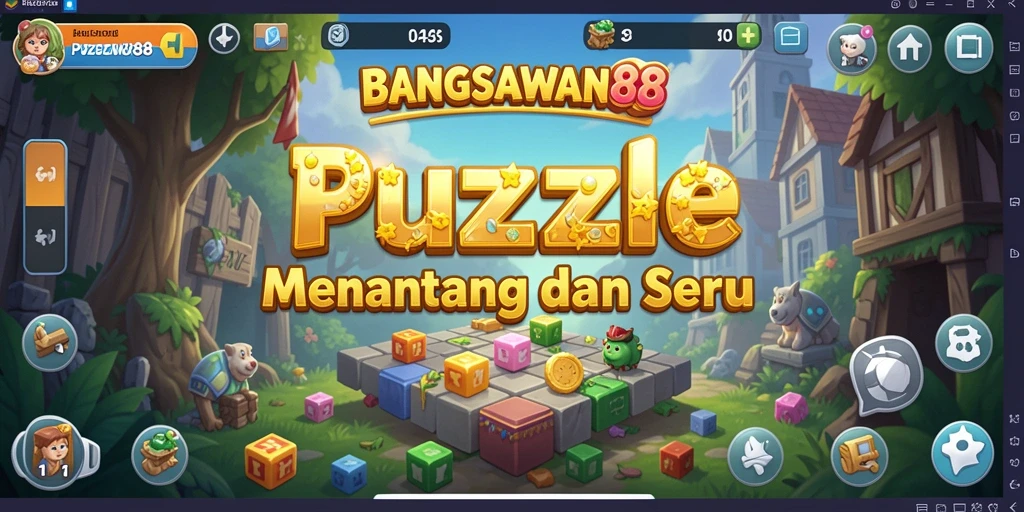 Tampilan utama gameplay BANGSAWAN88 dengan berbagai tantangan puzzle.