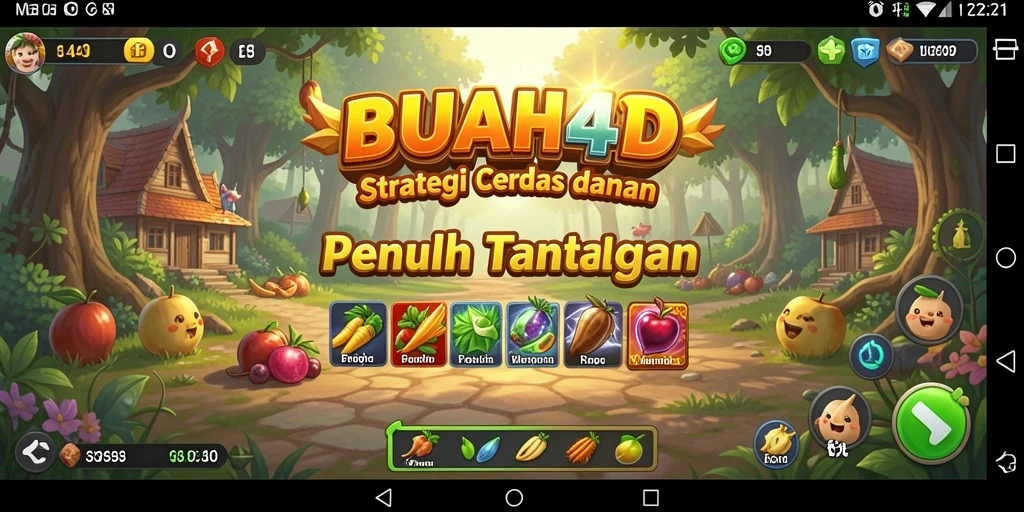 Screenshot gameplay BUAH4D menampilkan pertarungan strategi seru.