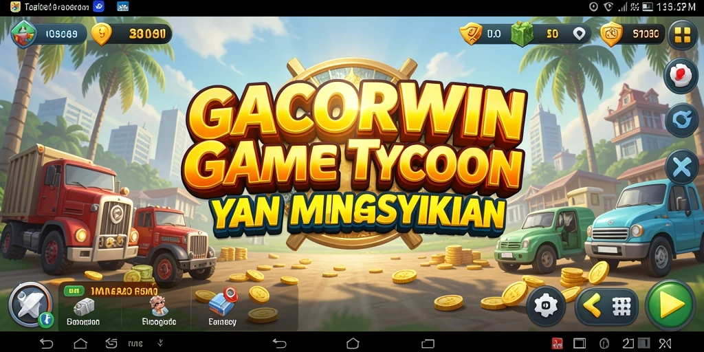 Screenshot GACORWIN menampilkan aksi seru dalam membangun imperium bisnis.