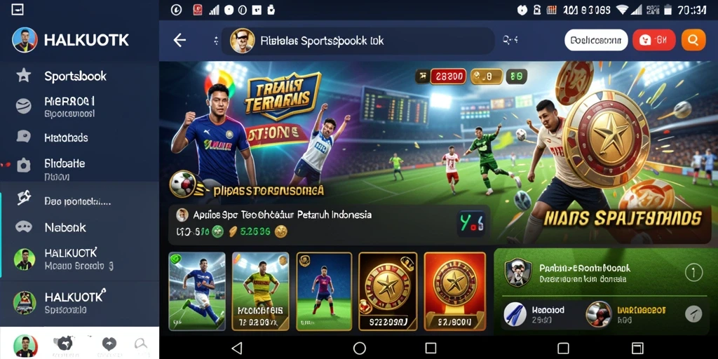 Tampilan menarik dari gameplay taruhan olahraga HALKUOTK.
