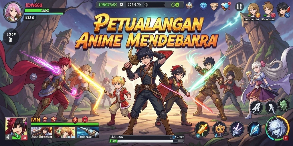 Screenshot gameplay IDN668 menampilkan karakter Anime yang hidup dan menarik.