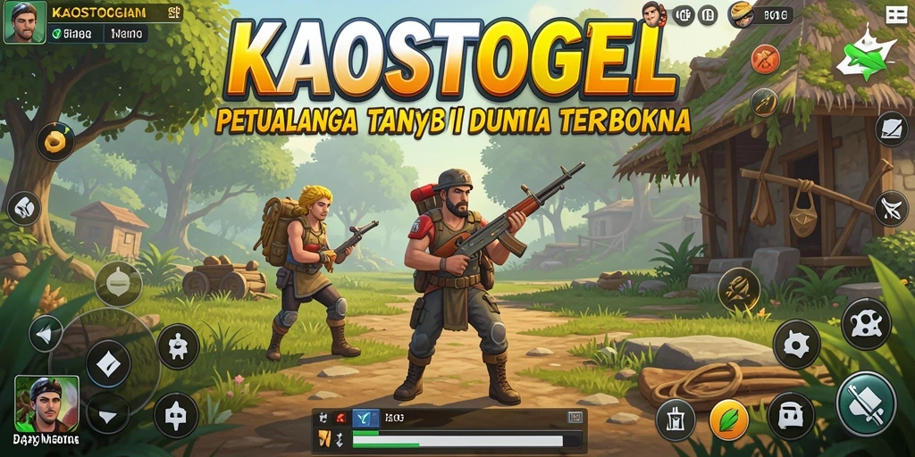 Tampilan gameplay KAOSTOGEL yang penuh petualangan di dunia terbuka.