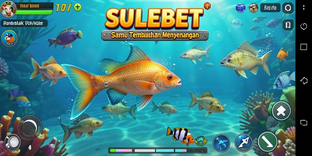Tampilan gameplay seru dari SULEBET, menunjukkan aksi Tembak Ikan yang mendebarkan.