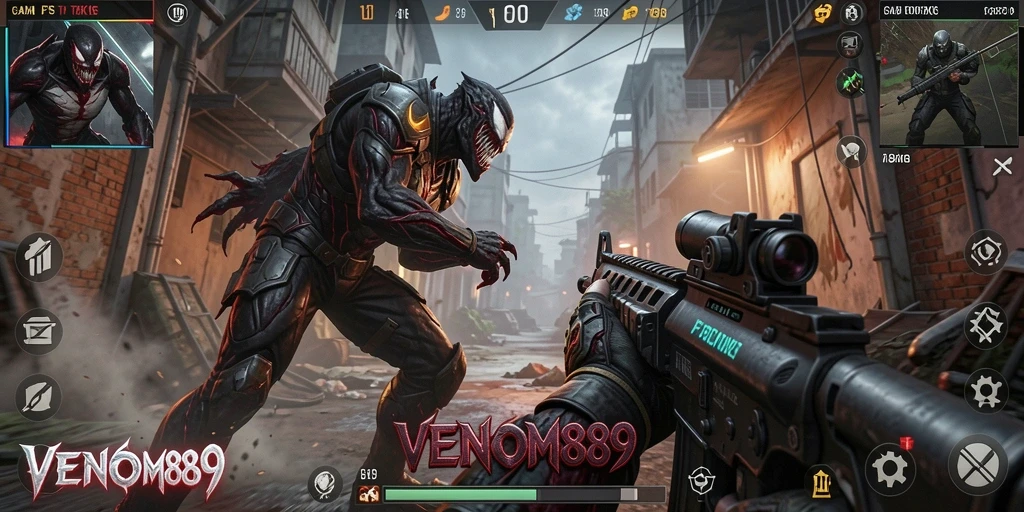 Gameplay VENOM889 yang intens dan penuh aksi.